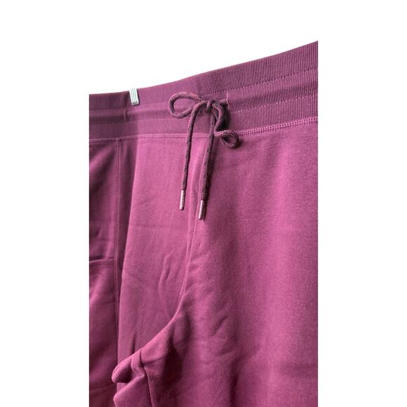 Reebok XXXL Workout Cuffed Pants New with Tags Purple Plum Drawstrings - Picture 3 of 7